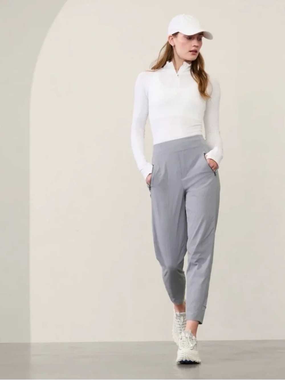 Athleta Trekkie North High Rise Jogger In Light Grey